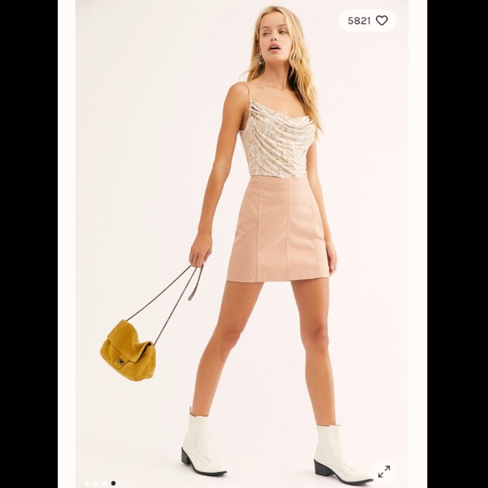 FreePeople Modern Femme Vegan Suede Mini Skirt